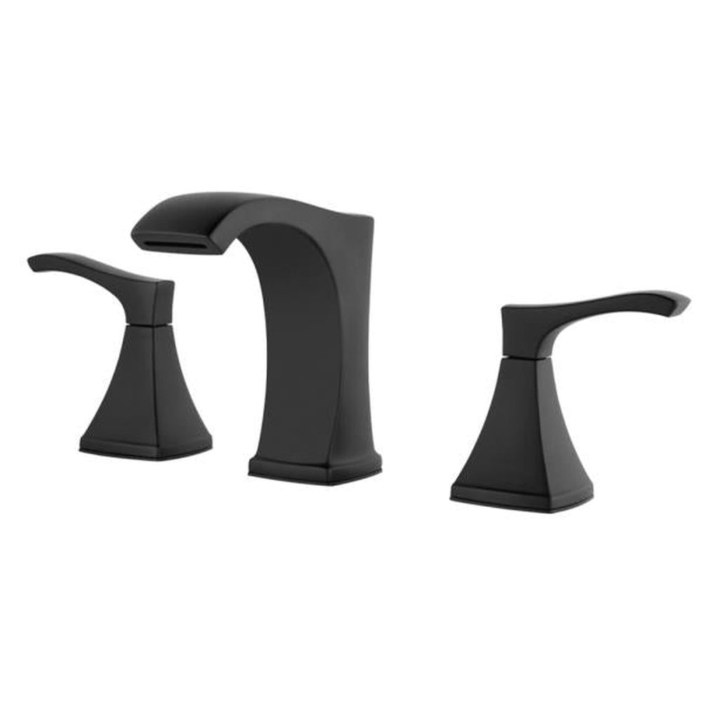 Venturi 8 in. Widespread 2-Handle Bathroom Faucet in Matte Black