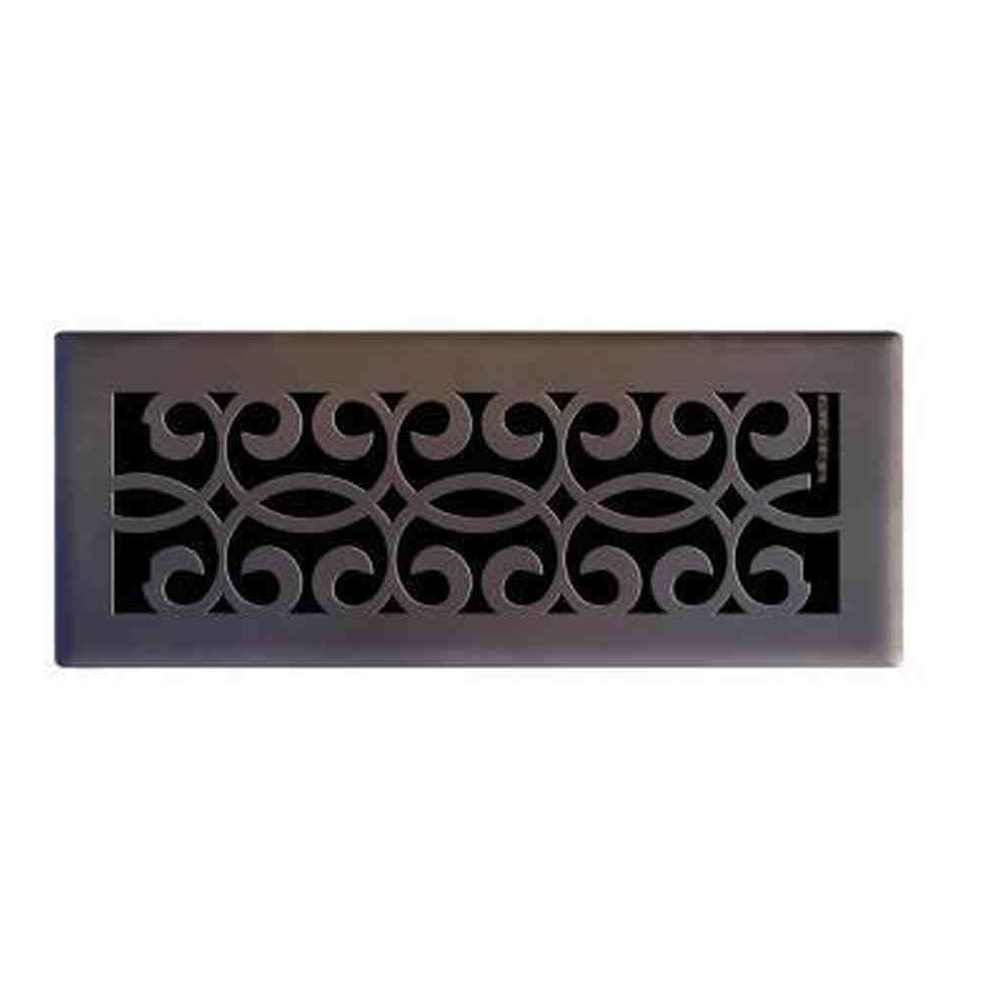 Classic Scroll 4 in. X 12 in. Steel Floor Register in Oil Rubbed Bronze