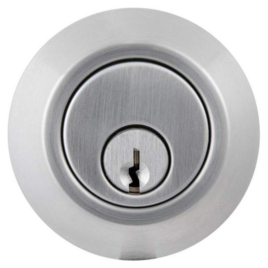 Industrial Duty Commercial Single Cylinder Deadbolt, UL 3-Hour Fire ANSI Grade 1, Satin Chrome Finish