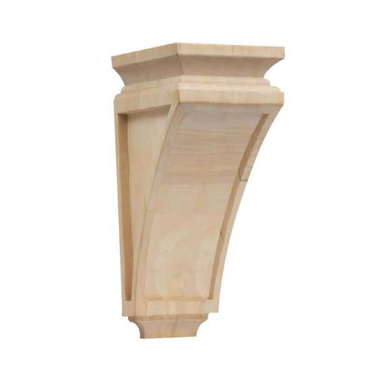 Arts and Crafts Corbel - Large, 14 in. X 7.5 in. X 5.75 in. - Furniture Grade Unfinished Maple Wood - Elegant DIY Accent