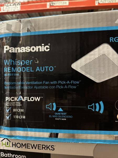 WhisperRemodel DC Pick-a-Flow 80/110 CFM Ceiling Bathroom Exhaust Fan with Humidity Sensor