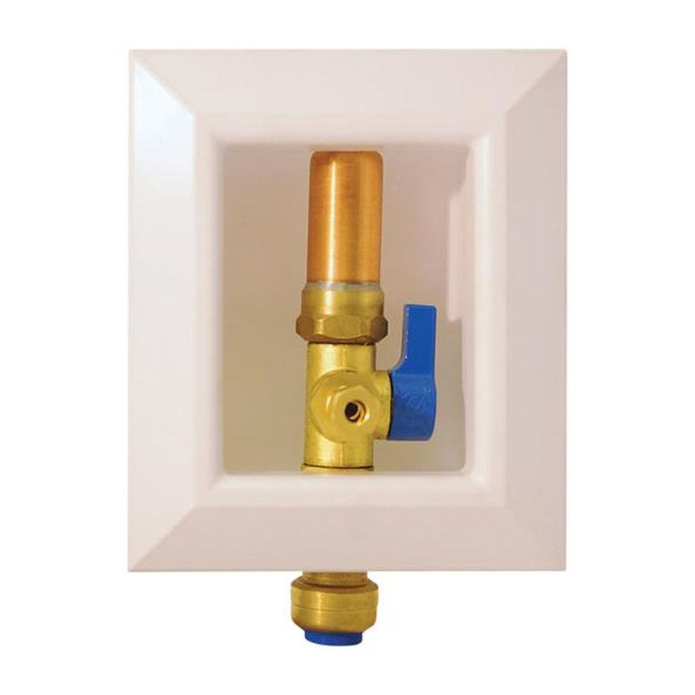 Tectite 4933073 0.5 in. Dia. Apollo Ice Maker Outlet Box with Hammer Arrestor