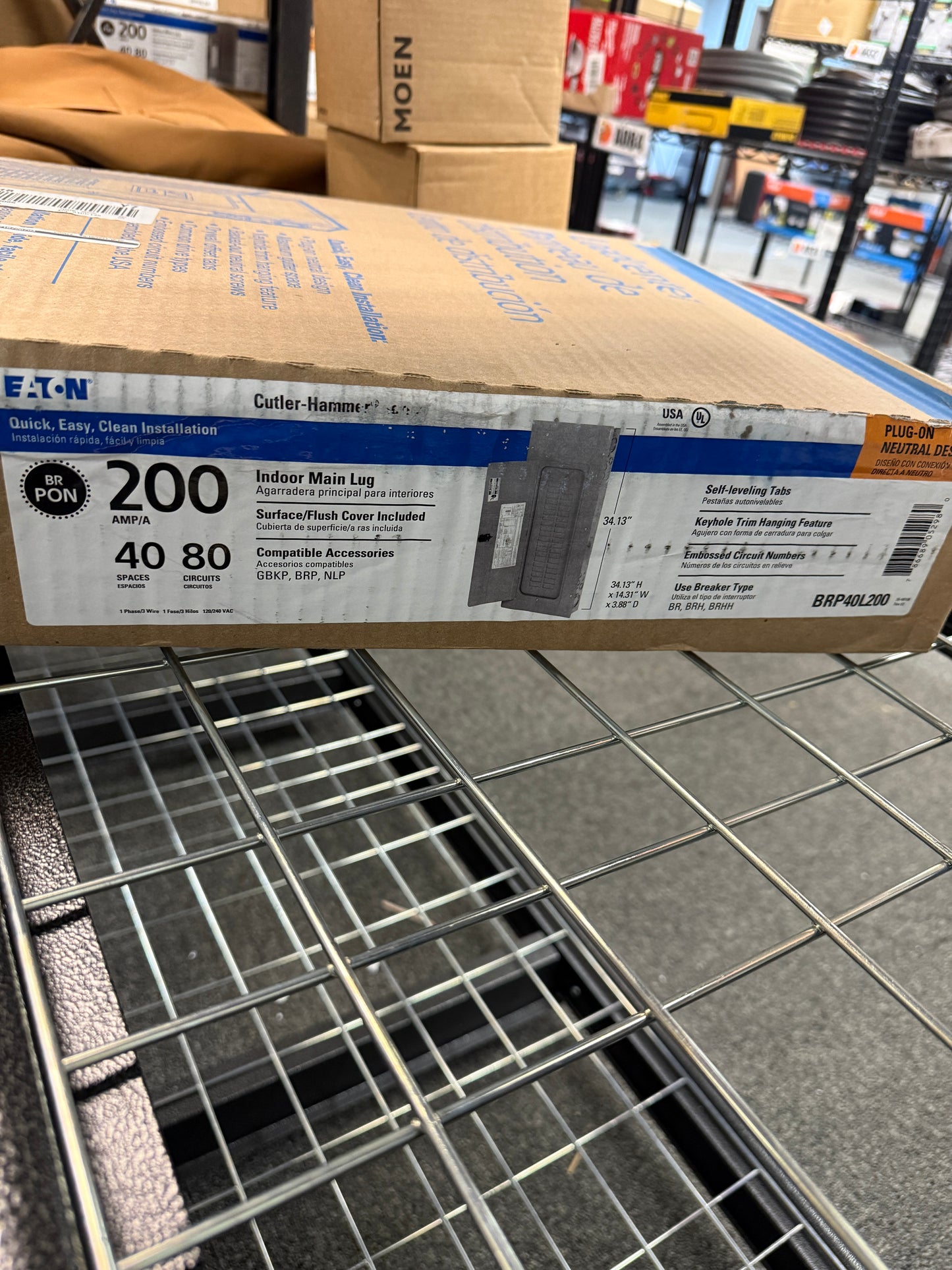 Eaton Cutler-Hammer 200 Amps 240 V 40 Space 80 Circuits Combination Mount Main Lug Load Center