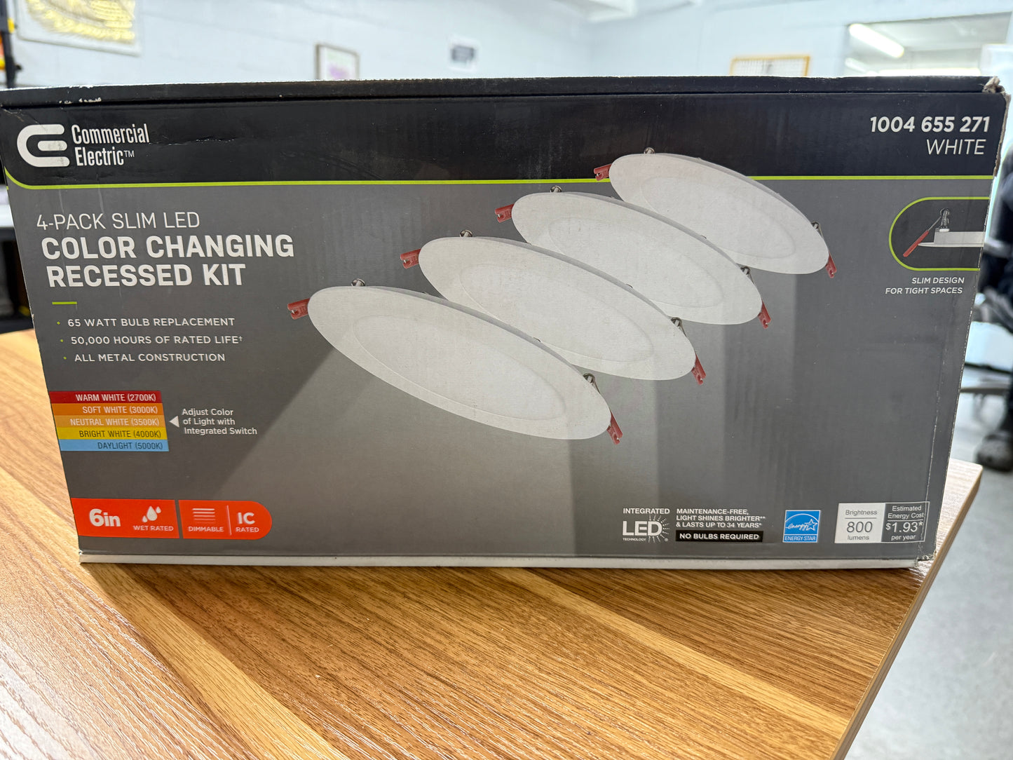 Ultra Slim Integrated LED 6 in Round Adj Color Temp Canless Recessed Light for Kitchen Bath Living Rooms, White 4-Pack