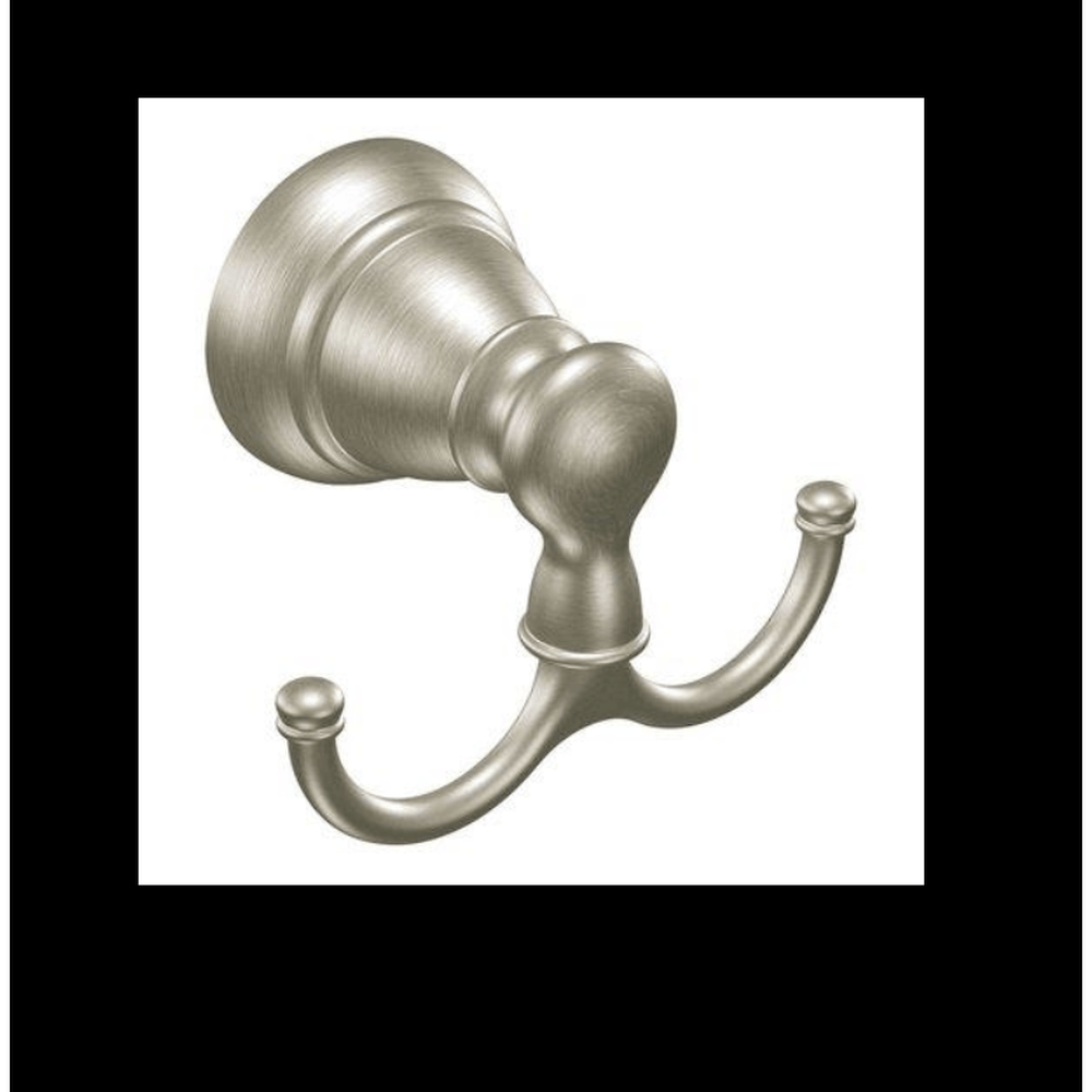 Banbury Double Robe Hook in Spot Resist Brushed Nickel