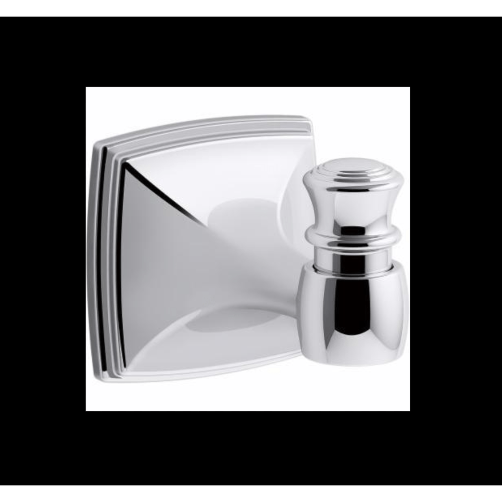 Grand Knob Robe/Towel Hook in Polished Chrome