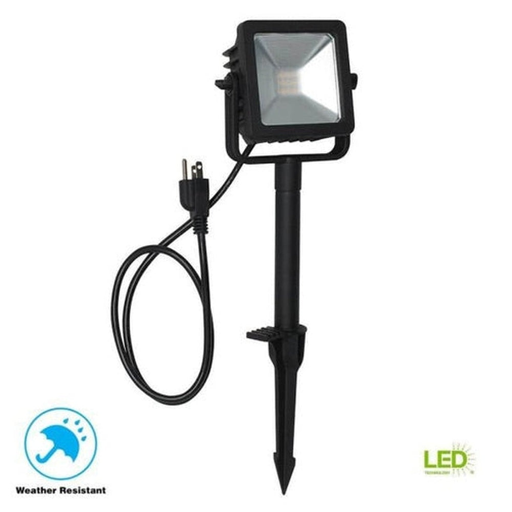 Plug-in Black Integrated LED Outdoor Landscape Flood Light