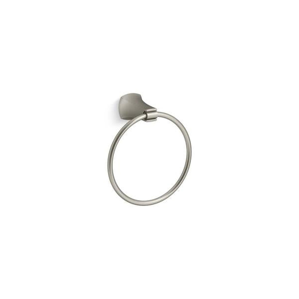 Rubicon Wall-Mount Towel Ring in Vibrant Brushed Nickel