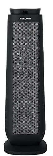 1500-Watt 23 in. Digital Tower Indoor Ceramic Heater Quiet Operation W/ Safety Overheat Protection and Fan Mode in Black