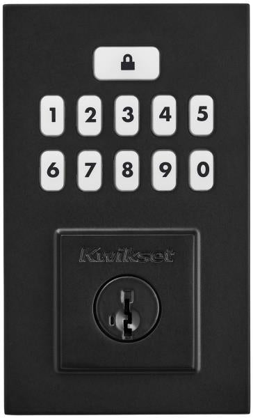 Kwikset 9260CNT-15S Contemporary SmartCode Keypad Electronic Deadbolt SmartKey Satin Nickel Finish