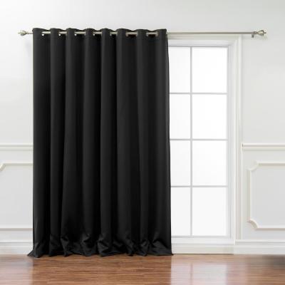 Black Grommet Blackout Curtain - 100 in. W X 96 in. L