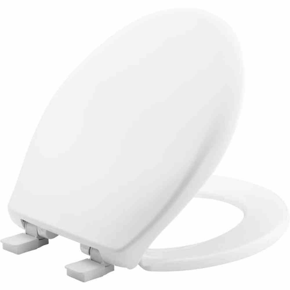 BEMIS Affinity Round Easy Release, Soft Close, Grip Tight Bumpers Front Toilet Seat in White