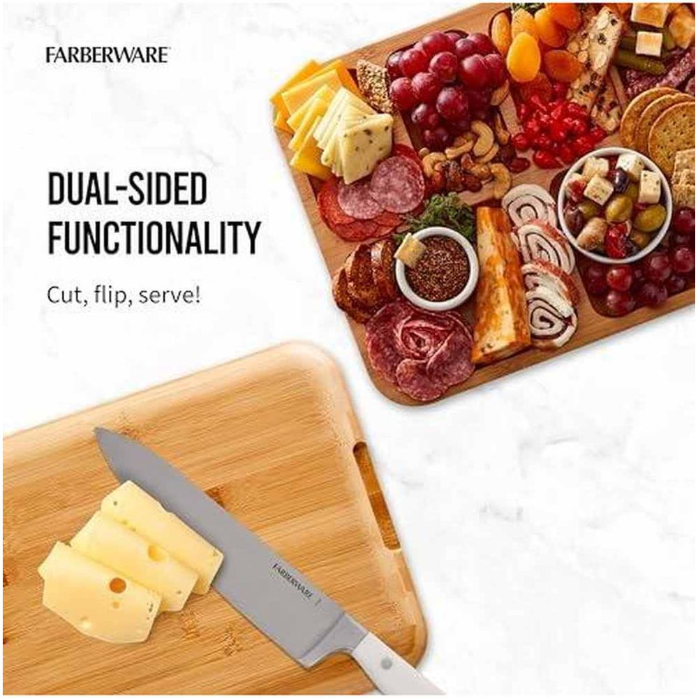 Farberware Build a Board Divided Trays, One Size, Natural Black