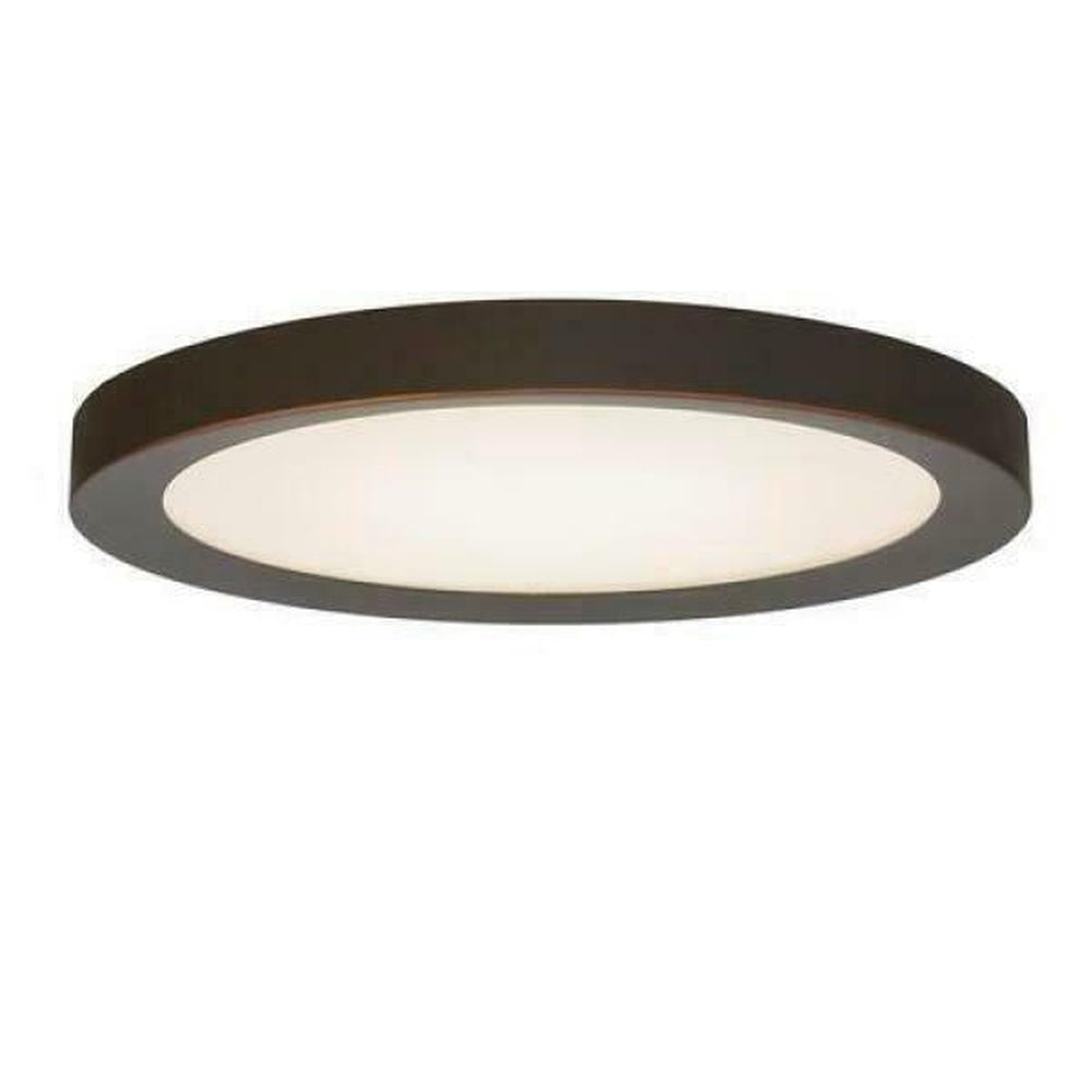 Home Decorators Calloway 15 in. Matte Black Selectable LED Flush Mount