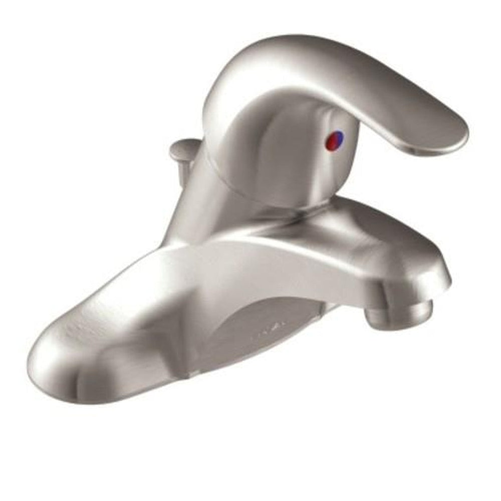 Moen Adler Spot Resist Brushed Nickel One-Handle Low Arc Bathroom Faucet