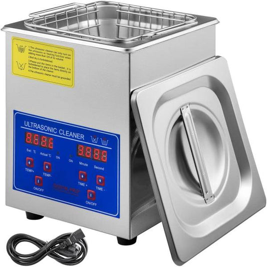 VEVOR Ultrasonic Cleaner 1.3L Professional Ultrasonic Cleaner with Digital Timer 40kHz Excellent Ultrasonic Cleaning Machine 110V for Jewelry Watch Ri