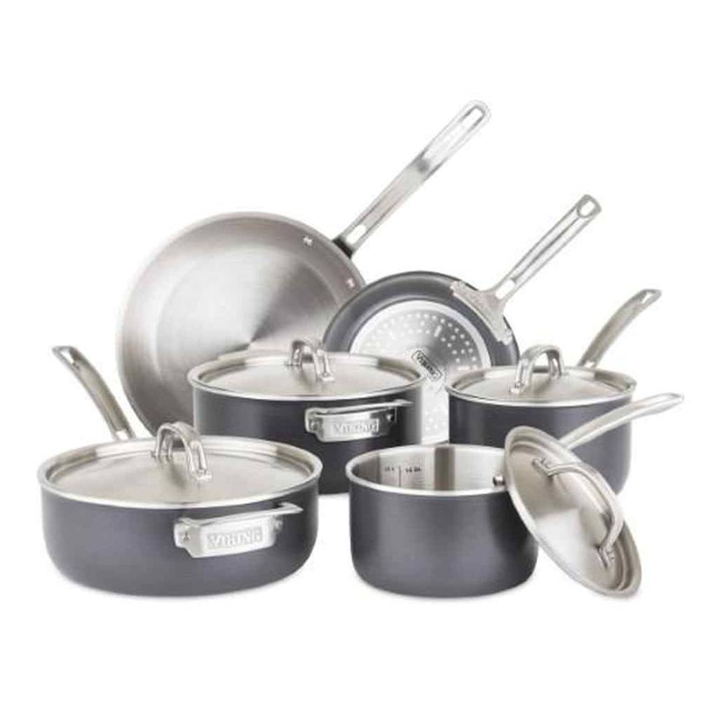 Viking Hard Stainless 10 Piece Set - Dark Gray