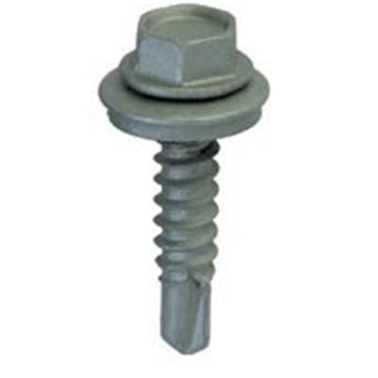 Teks 21400 Roofing Screw  #9 Thread  Fine Thread  Hex Drive  Sharp Point  Steel  Zinc