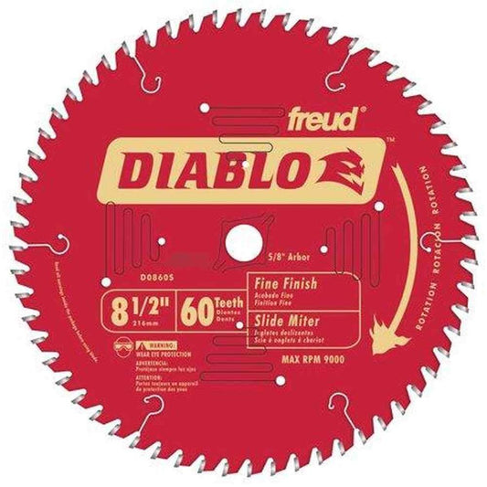 8-1/2in. X 60-Tooth Fine Finish Circular Saw Blade for Wood