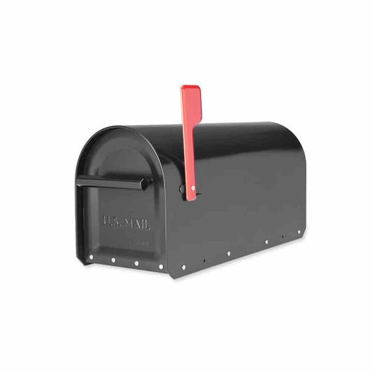 Sequoia Black, Large, Steel, Heavy Duty Post Mount Mailbox