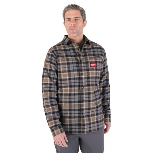 Men's Large Gray GRIDIRON Flannel Shirt