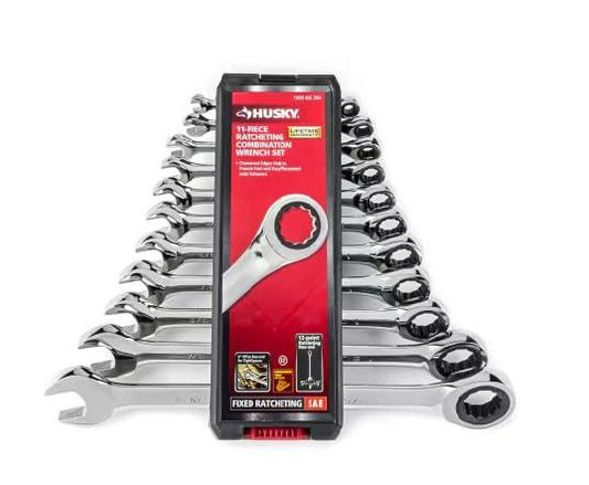 Husky Ratcheting SAE Combination Wrench Set (11-Piece)