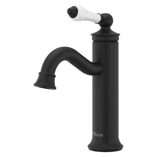 Courant Single Handle Single Hole Bathroom Faucet with Deckplate Included in Matte Black