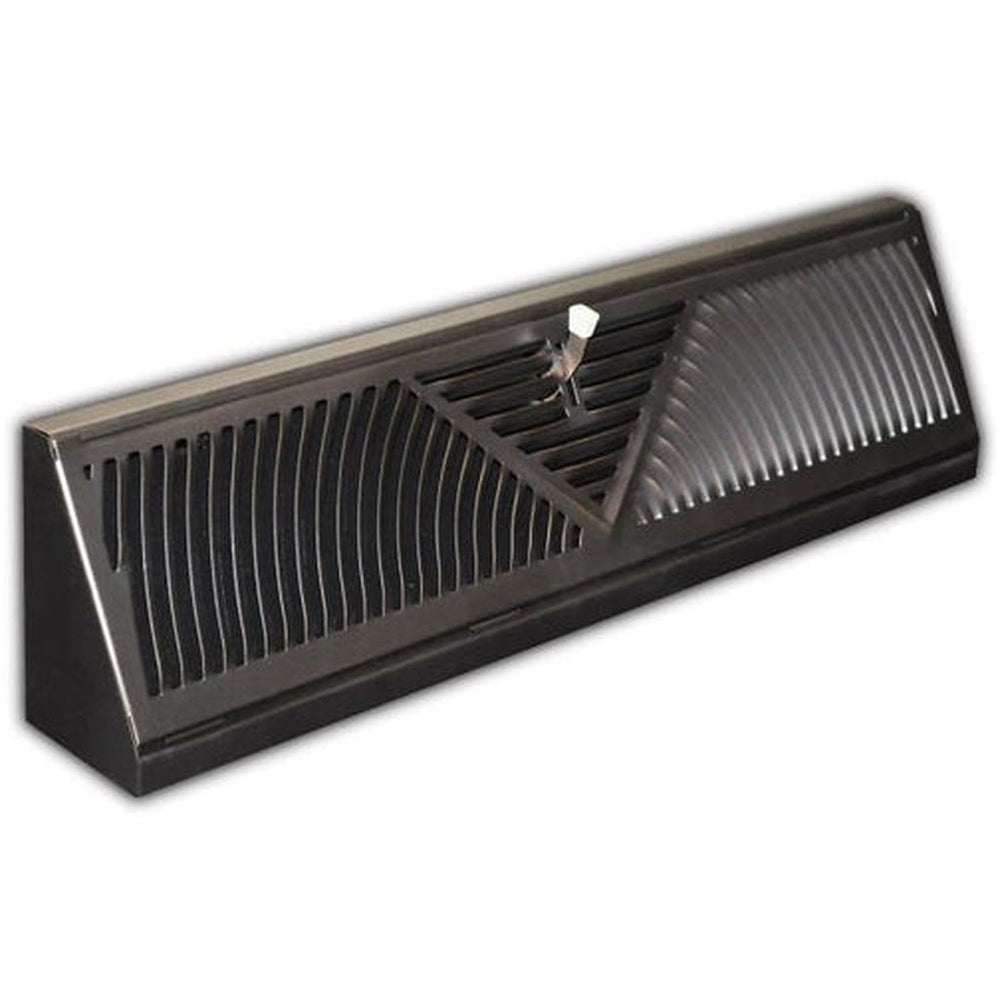 18 in. 3-Way Steel Baseboard Diffuser Supply in Oil Rubbed Bronze