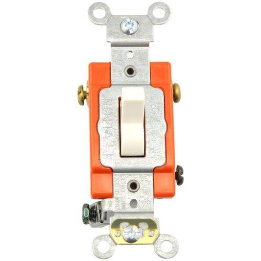 15/20 Amp 3-Way Industrial Toggle Switch, Light Almond