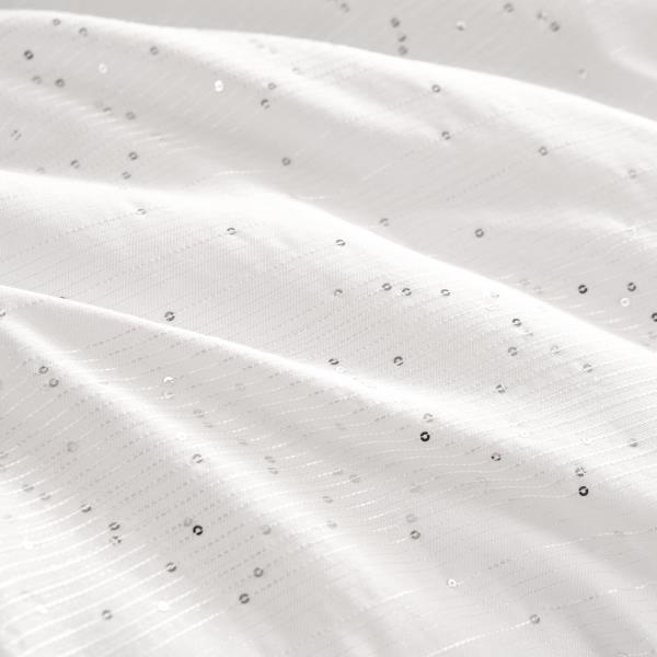 Juicy Couture Queenie Sequin White Queen/Full Comforter Set - 3 Piece Stylish Bedding Ensemble