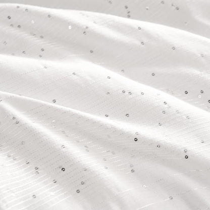 Juicy Couture Queenie Sequin White Queen/Full Comforter Set - 3 Piece Stylish Bedding Ensemble
