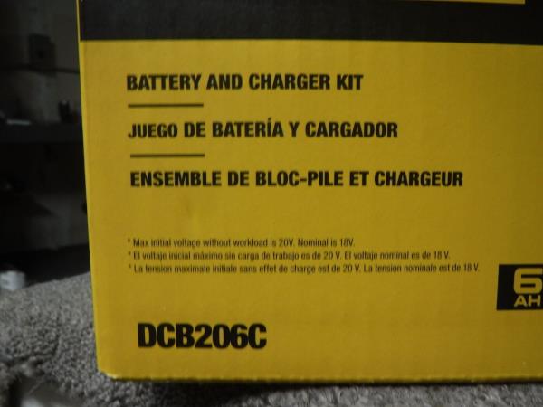 20-Volt MAX Lithium-Ion 6.0 Ah Battery Pack and Charger Kit