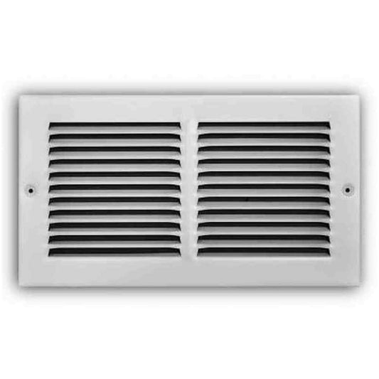 12 in. X 6 in. Steel Return Air Grille in White