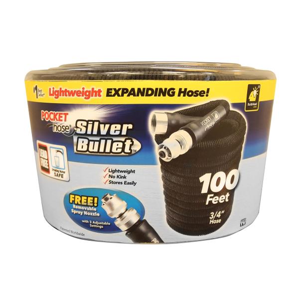 Telebrands 253334 100 Ft. as Seen on TV Silver Bullet Pocket Hose