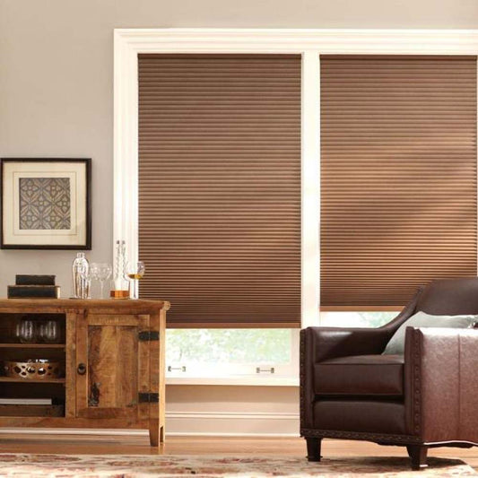 Mocha Cordless Blackout Cellular Shades for Windows - 27 in. W X 72 in. L (Actual Size 26.75 in. W X 72 in. L)