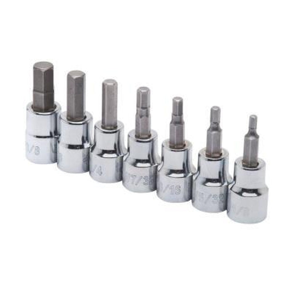 3/8 in. Drive SAE Hex Bit Socket Set (7-Piece)