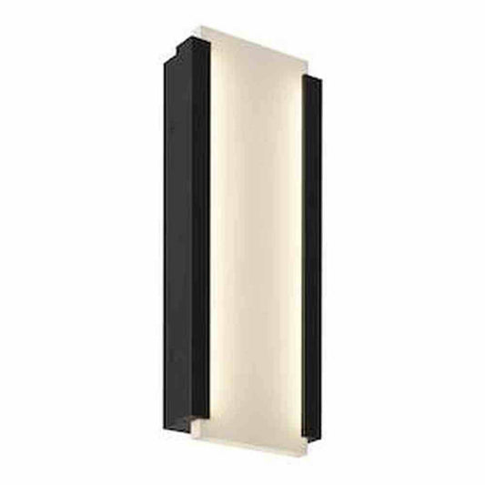 Blade Black Modern 3 CCT Integrated LED Exterior Hardwired Garage and Porch-Light Lantern Sconce