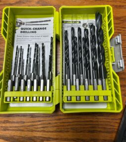 RYOBI Black Oxide Hex Shank Twist Drill Bit Set (25-Piece)