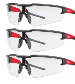 Safety Glasses with Clear Anti-Scratch Lenses (3-Pack)