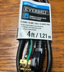 Everbilt 4 ft. 4-Prong 30 Amp Dryer Cord