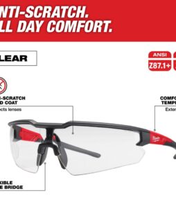 Clear Safety Glasses Anti-Scratch Lenses