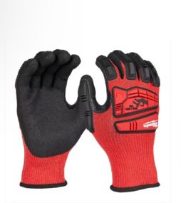 Milwaukee Medium Red Nitrile Level 3 Cut Resistant Impact Gloves