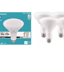 EcoSmart Universal Select 75/90/120-Watt Equivalent BR40 Dimmable LED Flood Light Bulb with Selectable Color Temperature (4-Pack