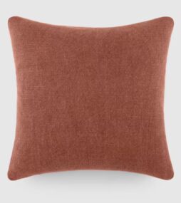 Becky Cameron Washed and Distressed Cotton 20 in. x 20 in. Decor Throw Pillow in Terracotta