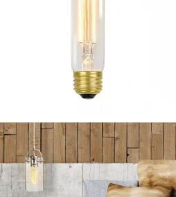 Globe Electric 60 Watt T10 Dimmable Antique Style Radio Tube Vintage Edison Incandescent Light Bulb, Soft White Light