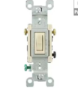 Leviton 15 Amp 3-Way Toggle Switch, Light Almond (6-Pack)