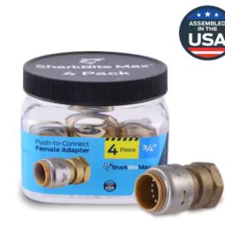 SharkBite Max 3/4 in. Push-to-Connect x FIP Brass Adapter Fitting Pro Pack (4-Pack)