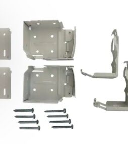 Home Decorators Collection 2 in. and 2.5 in. Cordless Faux Wood Side Mounting Bracket Set in White