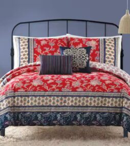 Marbella 5-Piece Red Queen Comforter Set