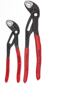 KNIPEX Forged Steel Cobra Pliers Set with 61 HRC Teeth (2-Piece)